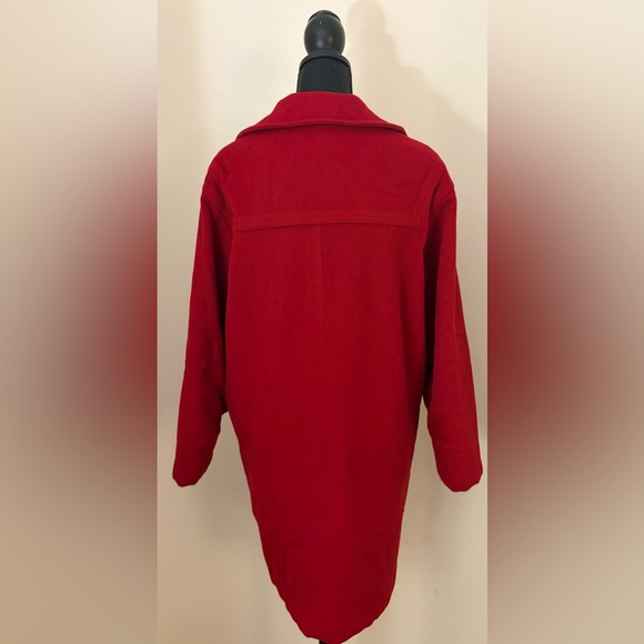 Vintage L.L.Bean Red Wool Duffle Coat Thinsulate Made in USA Women’s 10 - Picture 2 of 10